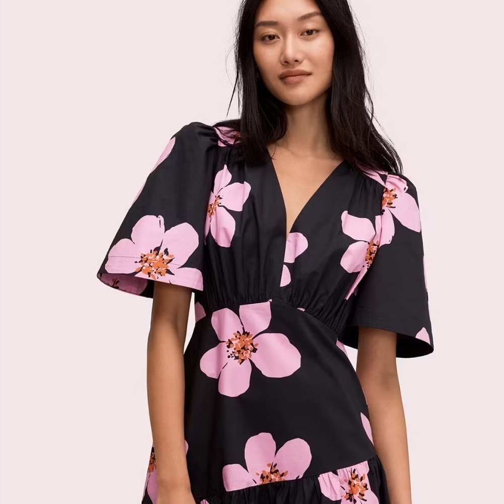 Kate Spade Grand Flora Fit & Flare Floral Dress Size 2 NWOT - Picture 3 of 15